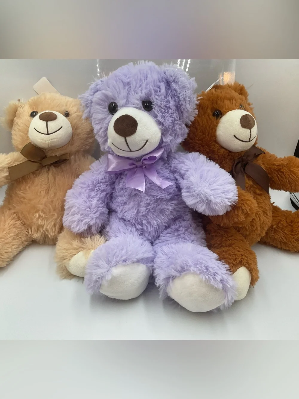 Plush Teddy Bear with Ribbon - Kids Toys